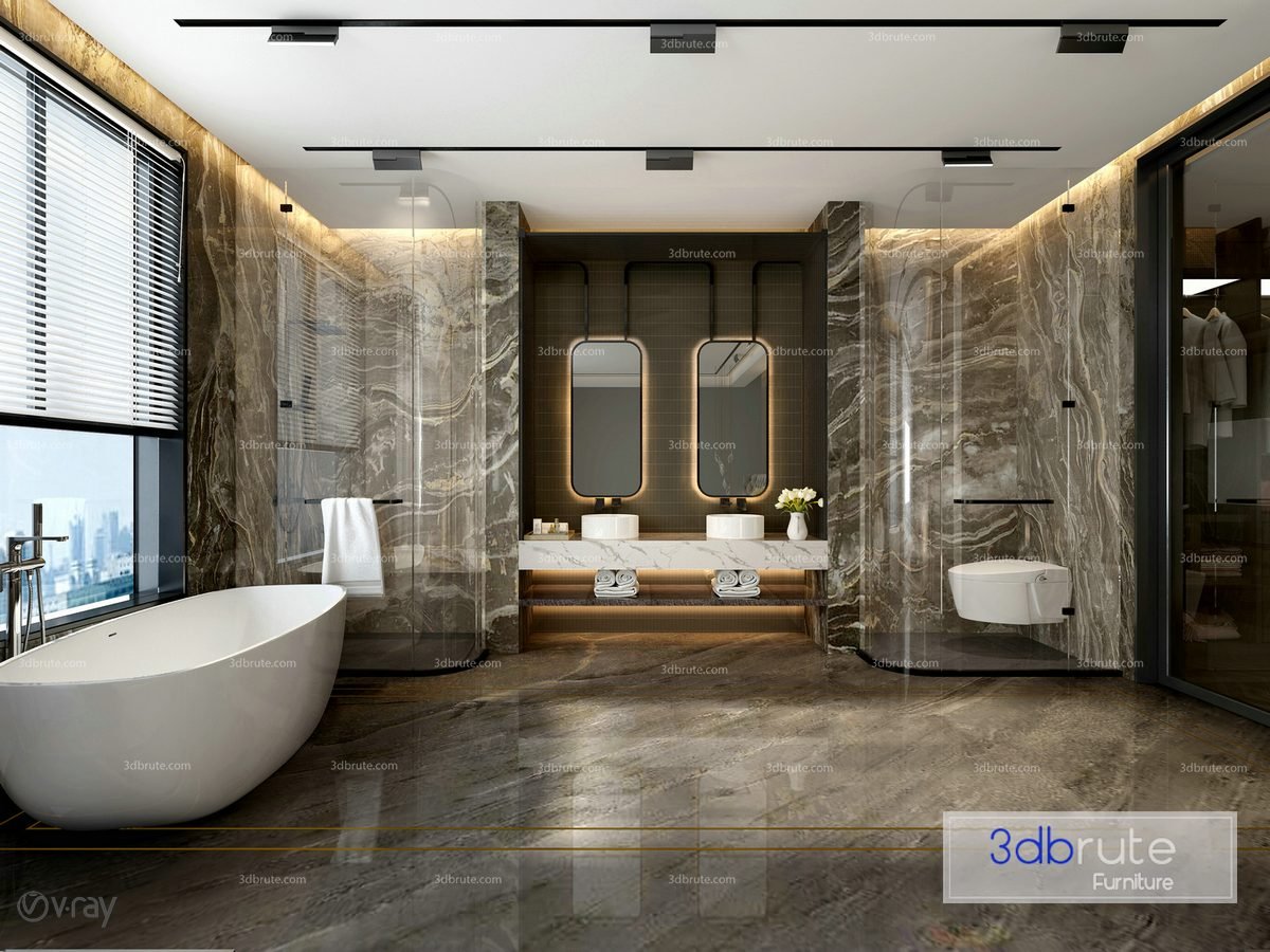 Bathroom vol4 2020 3d model Buy Download 3dbrute