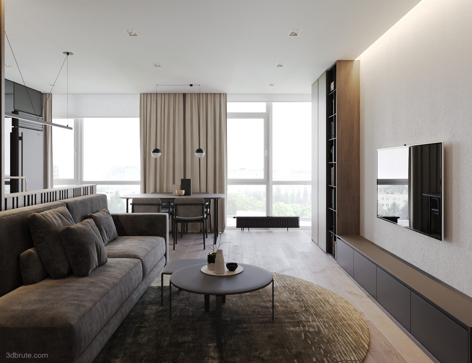 Minimalist modern apartment-exquisite and comfortable living residence ...