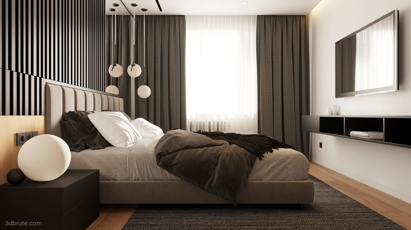 Fresh and elegant Nordic living space idea 3dbrute
